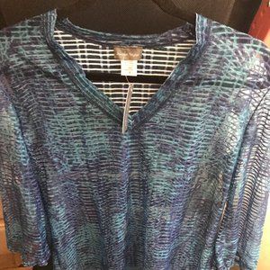 Swimwear Blue Top Cover Up